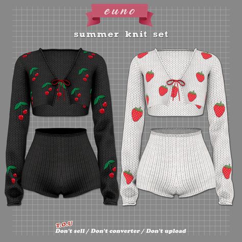 Sims 4 Cc Clothes Summer, Euno Sims, Sims 4 Cc Clothes, Los Sims 4 Mods, Sims Packs, The Sims 4 Pc, The Sims 4 Packs, Sims 4 Game Mods, Sims 4 Expansions