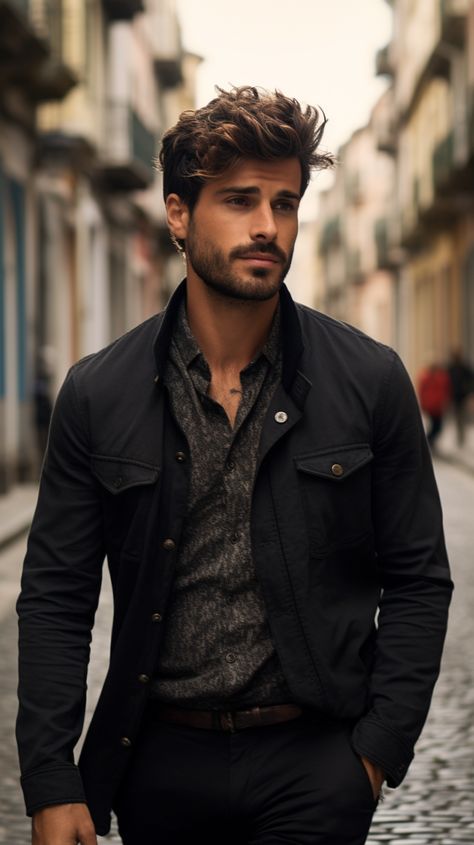 Portuguese handsome Young Man walking on the street #Portuguese #handsome #man #guy #avatar Portuguese Men, Oval Face Haircuts, Perfect People, Oval Faces, Mans World, Walking, Hair Cuts, Street Style