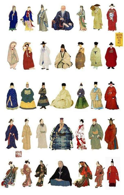 Japan Dragon, East Asian Fashion, Traditional Asian Clothing, Ancient Korea, Ancient Vietnam, Japanese Traditional Clothing, Japan History, Asian History, Korean Art