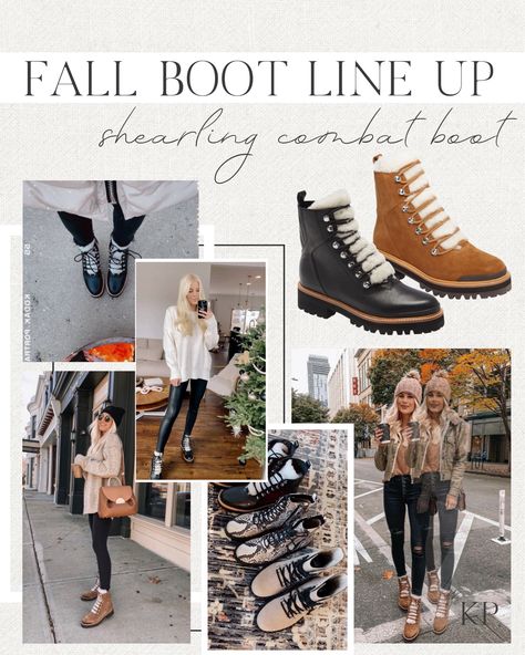 Lace Up Winter Boots Outfit, Marc Fisher Izzie Boot Outfit, Shearling Boots Outfit, Lace Up Boot Outfit, Winter Boots Outfits, Outfits Cold, Winter Outfits Cold, Shearling Boots, Boots Fall