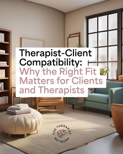 Therapists, ever feel that perfect client connection? It's all about compatibility! Beyond rapport, it’s about aligning communication styles, cultural understanding, and therapy pace. This boosts client self-efficacy and therapist well-being, reducing burnout. Use platforms like Alma to match with clients who fit your style. Prioritize compatibility for effective, ethical therapy. Follow Therapist Network for more insights, and don't forget to like, comment, and share! #TherapistTips #TherapeuticAlliance Telehealth Therapy Office, Therapist Style, Therapist Office, Self Efficacy, Communication Styles, Therapy Office, Mental Energy, Client Experience, Private Practice