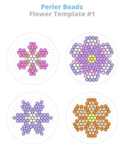 Perler Bead Bouquet, Small Flower Perler Bead Patterns, Flower Melty Beads, Hama Beads Patterns Flower, Hama Beads Flower Pattern, Perler Beads Flower Pattern, Hama Bead Flowers, Peeler Bead Flower, Iron Beads Flower