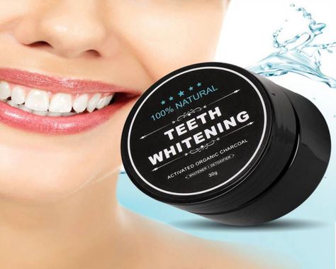 Activated Charcoal Teeth Whitening, Sensitive Teeth Remedy, Black Teeth, Teeth Whitening Remedies, Sikat Gigi, Dental Plaque, Charcoal Teeth Whitening, Charcoal Powder, Tooth Powder