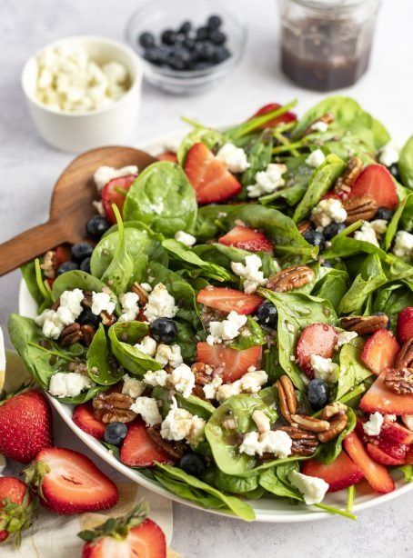 Once Upon a Chef - Tested & Perfected Recipes Salad With Berries, Salad With Raspberry Vinaigrette, Thai Crunch Salad, Raspberry Vinaigrette Salad, Baby Spinach Salads, Raspberry Salad, Lunch Bowls, Fresh Corn Salad, Once Upon A Chef