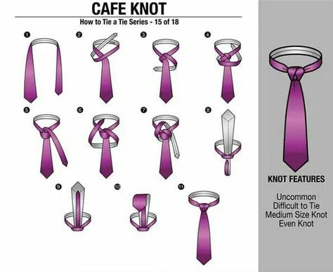 Cafe Knot Balthus Knot, How To Tie A Necktie, Eldredge Knot, Four In Hand Knot, Full Windsor Knot, Simpul Dasi, Bow Tie Knot, Half Windsor, Tie A Necktie