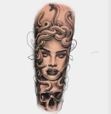 Succubus Tattoos, Small Dope Tattoos, Medusa Tattoo Design, Good Tattoo Quotes, Black Art Tattoo, Medusa Art, Throat Tattoo, Hello Kitty Tattoos, Pretty Hand Tattoos