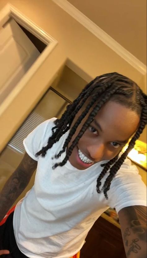 Studs With Braids, Stud Hairstyles, Studs With Dreads, Hair Twists Black, Braid Styles For Men, Cornrow Hairstyles For Men, Natural Braided Hairstyles, Natural Braids, Single Braids