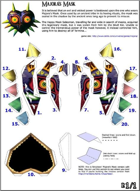 Diy Zelda Crafts, Majoras Mask Skull Kid, Zelda Diy, Mask Templates, Zelda Party, Zelda Gifts, Text Mask, Zelda Birthday, Free Calendar Template