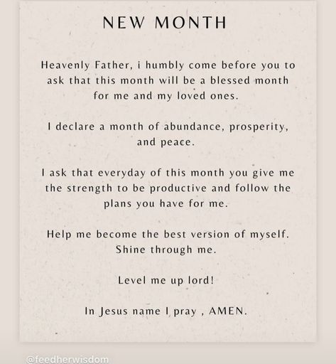 Manifestation Prayer, Prayer For Wisdom, First Of The Month, Good Prayers, Prayers For Healing, Prayer Scriptures, Inspirational Prayers, Inspirational Bible Verses, Happy Words