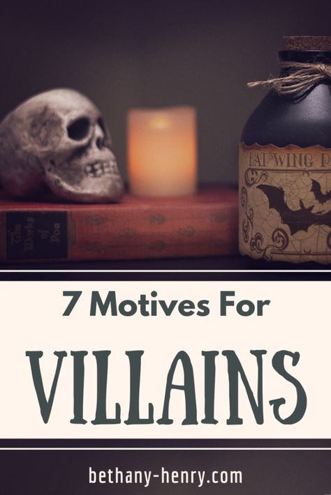 Villain Motives Prompts, Villain Motives Writing, Motives For Villians, Villain Creation, Villain Motives, Villain Motivations, Dnd Villains, Fantasy Villain, Writing Villains