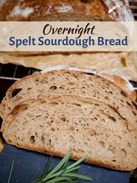 Spelt Sourdough Bread, Spelt Bread Recipe, Spelt Sourdough, Spelt Flour Recipes, Spelt Recipes, Yeast Free Breads, Spelt Bread, Overnight Recipes, Homemade Sourdough Bread