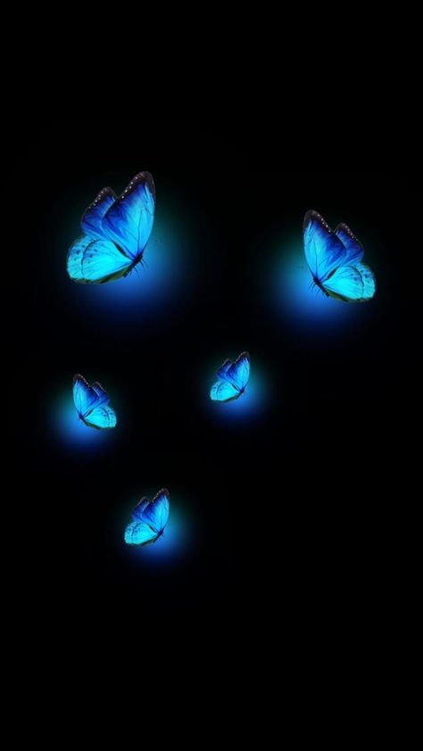 Background Butterflies, Blue, Black, Art