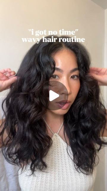 nicole on Instagram: "The “I got no time” wavy hair routine

A wide tooth comb has never had a place in my routine until now 🙂 My waves are fluffier, soft, on the looser side but I’ve been loving this routine for my not in the mood for styling days.

I’m using the @bumbleandbumble long last styling cream 

#wavyhairroutine #beachwaves #wavyhair #waves" Wavy Hair Routine, Not In The Mood, My Routine, Wide Tooth Comb, Styling Cream, Hair Routine, Hair Routines, In The Mood, Beach Waves