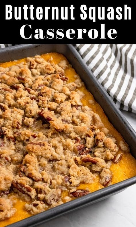 Savory Butternut Squash, Squash Bake, Butternut Squash Cinnamon, Butternut Squash Casserole, Squash Casserole Recipes, Baked Squash, Savory Meals, Vegetarian Side Dishes, Squash Casserole