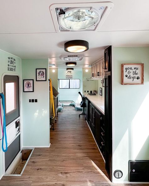 This RV is jaw-dropping 😍⁠ ⁠ This Keystone Sprinter Copper Canyon is the ultimate experience for RV life without sacrificing comfort or… | Instagram Bench And Table, Rv Inspiration, Shiplap Backsplash, Copper Canyon, Cabinet Space, Luxury Vinyl Flooring, Rv Life, More Pictures, Rv