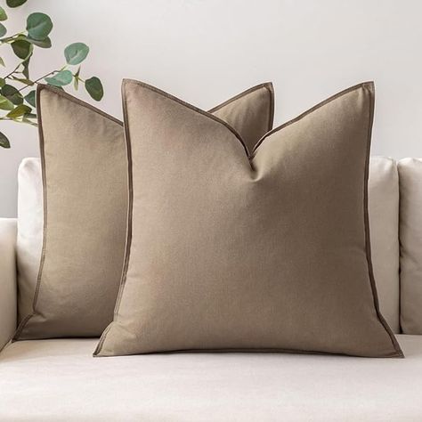 Amazon.com: MIULEE Pack of 2 Olive Green Pillow Covers 20x20 Inch Decorative Couch Throw Pillow Covers Spring Linen Cushion Covers Set Modern Farmhouse Home Decor for Sofa Living Room Bed : Home & Kitchen Olive Green Pillow, Green Pillow Covers, Modern Farmhouse Home Decor, Couch Decor, Garden Pillows, Boho Farmhouse, Bed In Living Room, Couch Throws, Green Pillows