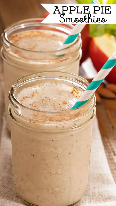 Apple Pie Smoothie Recipe, Winter Smoothie, Apple Cinnamon Smoothie, Apple Smoothie Recipes, Winter Smoothies, Nutribullet Smoothies, Cinnamon Smoothie, Apple Pie Smoothie, Apple Smoothie