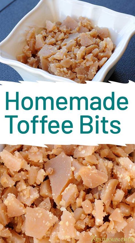 Homemade toffee bits are so easy to make, and they taste so much better than the store bought bag ‘o bits. Use them in cookies, in muffins or on ice cream. via @zestuous Toffee Bits Recipe, Toffee Apples Recipe, Toffee Bites, Candy Mints, Toffee Dessert, Simple Sweets, Easy Toffee, Homemade Toffee, Cracker Toffee