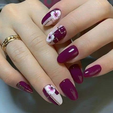 Floral Nail Designs, Nails Set, Trendy Nail Art, Elegant Nails, Luxury Nails, Nail Art Hacks, Beautiful Nail Art, Floral Nails, Creative Nails