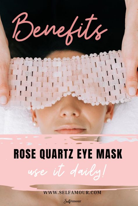 a women lying down with a rose quartz eye mask Rose Quartz Eye Mask, Facial Reflexology, Selfcare Products, Facial Tools, Crystal Eye, Diy Skincare, Reflexology, Gua Sha, Quartz Crystals