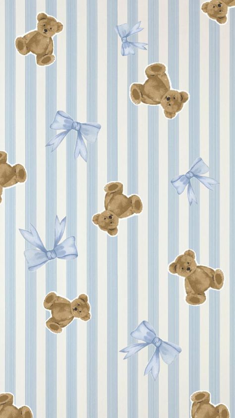 Blue Teddy Bear Aesthetic, Blue Teddy Bear Wallpaper, Cute Wallpapers Blue, Baby Boy Wallpaper, Wallpapers Blue, Coquette Blue, Boy Wallpaper, Phone Template, Teddy Bear Wallpaper