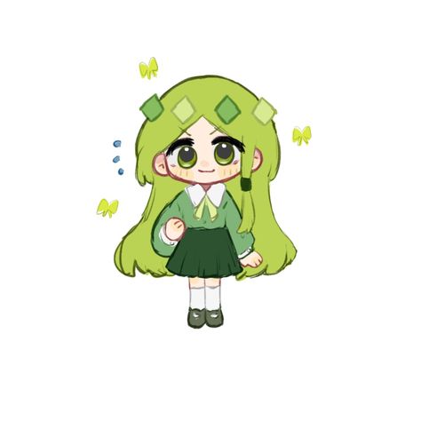 Infp Fanart, Infp, Green, Hair, Anime, Black