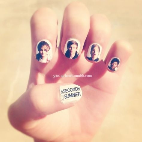 5sos 5sos Nails, Tropical Vacation Nails, Monochrome Makeup Look, Tumblr Art, Nails Tumblr, Vacation Nails, Nail Styles, Dry Nails, Second Of Summer