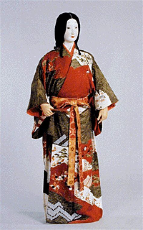 The kimono of an early Edo Period lady. It still greatly resembles the Muromachi Period kosode. Rings Reference, Ninja Ideas, Improve Art, Muromachi Period, Medieval Japan, Japanese Edo Period, Furisode Kimono, Edo Era, Modern Kimono