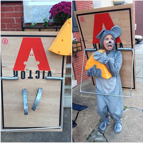 Mouse in a Mouse Trap Halloween Costume! Popcorn Costume, Halloween Prizes, Diy Mouse, Epic Halloween Costumes, Halloween Mouse, Halloween Pumpkin Designs, Mouse Trap, Homemade Halloween Costumes, Mouse Traps