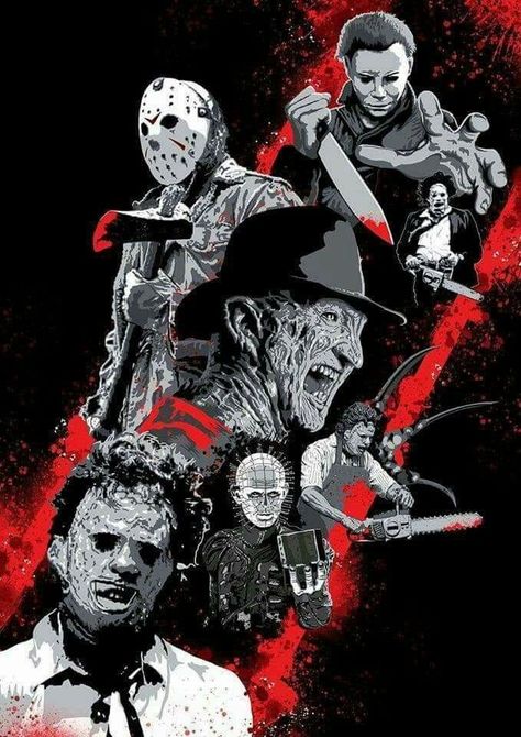 Horror Villians, Jason Horror, Horror Drawing, Halloween Horror Movies, Slasher Movies, 80s Horror, Horror Movie Icons, Horror Artwork, Horror Tattoo