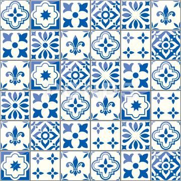 Greek Pattern, Tile Design Pattern, Portuguese Tile, Geometric Vector, Portuguese Tiles, Blue Tile, Tile Inspiration, Blue Pottery, Tile Pattern