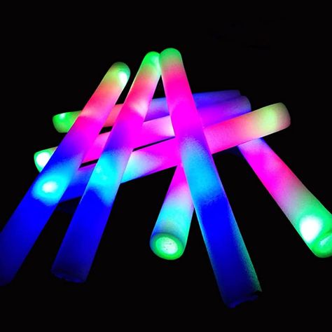 Foam Glow Sticks, Romantic Colors Palette, Glow Stick Party, Led Light Stick, Glow In The Dark Party, Glow Party Supplies, Dark Party, Christmas Birthday Party, Glow Party