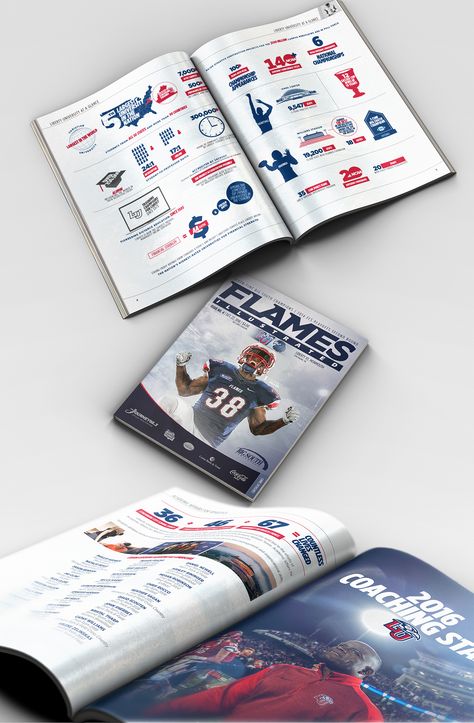 Football Program (with flip-book) on Behance Football Playbook, Element Of Surprise, Football Program, Flip Book, Creative Inspiration, Next Level, Programming, Brand Identity, This Year