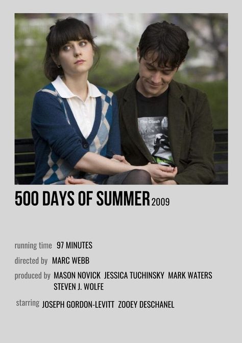 300 Days Of Summer, Summer Polaroid, Poster Polaroid, 500 Days Of Summer, 500 Days, Summer Movie, Joseph Gordon Levitt, Polaroid Poster, Zooey Deschanel