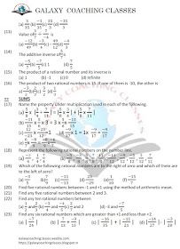 Galaxy Coaching Classes: worksheet class 8 ch-1 rational numbers Rational Numbers Worksheet For Grade 8, Rational Numbers Worksheet, 8th Grade Math Worksheets, Math Properties, Numbers Worksheet, Work Sheet, Rational Numbers, Coaching Classes, Computer Shortcuts