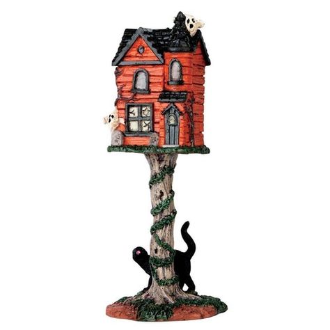 Haunted Birdhouse, Halloween Birdhouse, Lemax Halloween Village, Spooky Town Village, Décoration Table Halloween, Lemax Halloween, Tree Monster, Lemax Christmas Village, Lemax Village