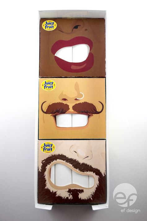 Juicy Fruit Packaging Juicy Fruit Gum, Fruit Packaging, 광고 디자인, Brand Advertising, Cool Packaging, Juicy Fruit, Food Packaging Design, Pretty Packaging, Chewing Gum