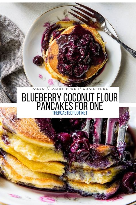 Pancakes With Coconut Flour, Keto Pancakes Coconut Flour, Coconut Flour Pancakes Recipe, Almond Flour Blueberry Muffins, Best Keto Pancakes, Low Carb Pancake Recipe, Pancakes For One, Blueberry Pancakes Recipe, Coconut Flour Pancakes