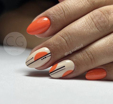 Cute Coral Nails, Orange And Black Nails, Coral Nail Art, Nails Toes, Quick Nail Art, Boho Nails, Quick Nail, Art Deco Nails, Wow Nails