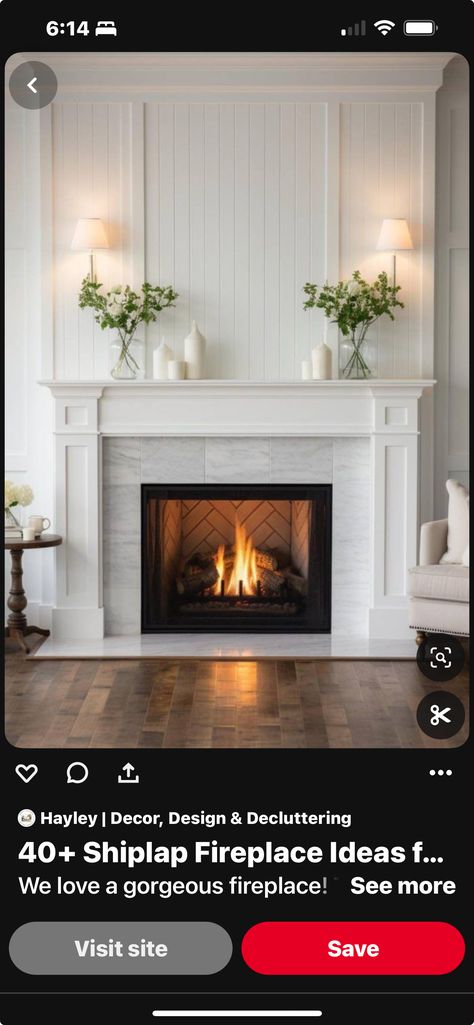 White And Brick Fireplace, Heat And Glow Gas Fireplace, Farmhouse Fireplace Ideas, Modern Farmhouse Fireplace, Living Room Redo, Farmhouse Fireplace, Living Room Sofa Design, Electric House, Fireplace Ideas