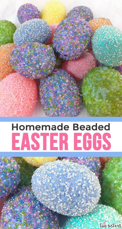 You can do so much more with a plastic egg than fill it with candy! Click here for 20 Crafts with Plastic Easter Eggs each with a tutorial. #thecraftyblogstalker #plasticeastereggcrafts… More Beaded Easter Eggs, Beaded Eggs, Easter Egg Garland, Easter Egg Wreath, Plastic Easter Eggs, Spring Easter Crafts, Easter Egg Crafts, Eggs Easter, Easter Eggs Diy