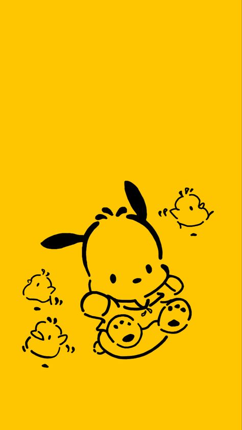 Yellow Pochacco, Pochacco Wallpaper, Yellow Wallpaper, Phone Wallpaper, Collage, Yellow, Quick Saves