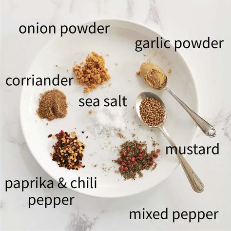 Everyday Seasoning Spice Mix - Copycat Trader Joe's spice blend recipe – Yum Eating Everyday Seasoning Recipe, Soyaki Recipe, Bar Food Appetizers, 21 Seasoning Salute, Spiced Popcorn, Chili Lime Seasoning, Spice Blends Recipes, Spice Mix Recipes, Homemade Spices