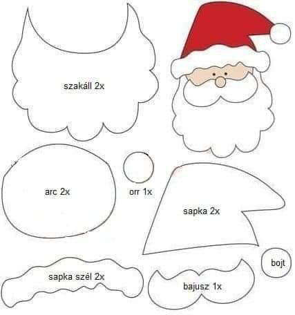 Santa Face Template Free Printable, Santa Claus Template, Laser Cut Christmas Ornaments, Christmas Ornaments Ideas, Christmas Decorations Sewing, Christmas Ornament Template, Laser Cut Christmas, Ornaments Ideas, Happy Birthday Cupcakes