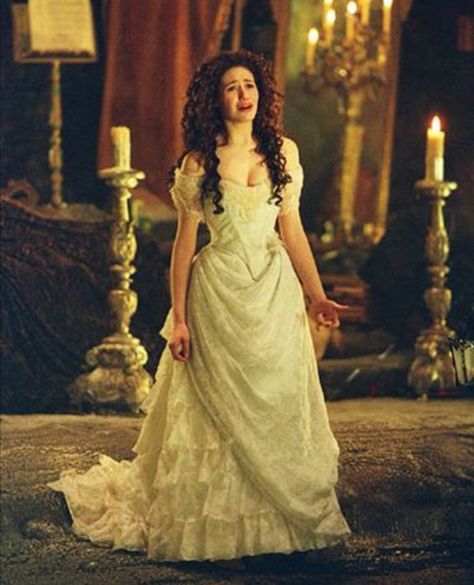 Phantom Of The Opera Wedding Dress, Emmy Rossum Phantom Of The Opera, Phantom Of The Opera Hair, Phantom Of The Opera Dress, Christine Phantom Of The Opera, Cat Sassy, Phantom Of The Opera Christine, Fantasy Inspo, Talking Cat