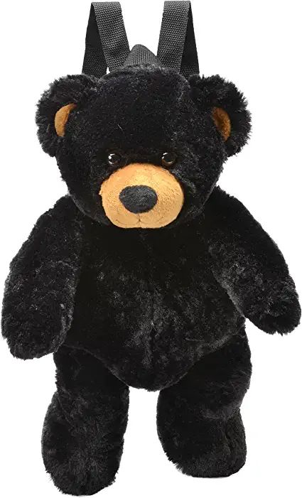 Amazon.com | Unipak 1874BK Soft Plush Black Bear Backpack with Adjustable Straps Zippered Pocket Cute Fluffy Wild Animal, 20-inch | Backpacks Care Bears Stuffed Animals, Mochila Grunge, Bear Backpack, Animal Backpacks, Animal Bag, Plush Bags, Plush Backpack, Cool Backpacks, Wild Animal