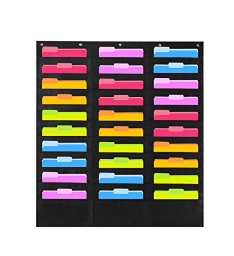 Heavy Duty Storage Pocket Chart with 30 Pockets, 5 Over D... https://smile.amazon.com/dp/B07474TWK9/ref=cm_sw_r_pi_dp_U_x_P8zUAbJZJA7QR Wall File Organizer, Desk Organizer Tray, File Folder Organization, Wall File, Folder Organization, File Organizer, Hanging File Folders, File Organiser, Pocket Storage