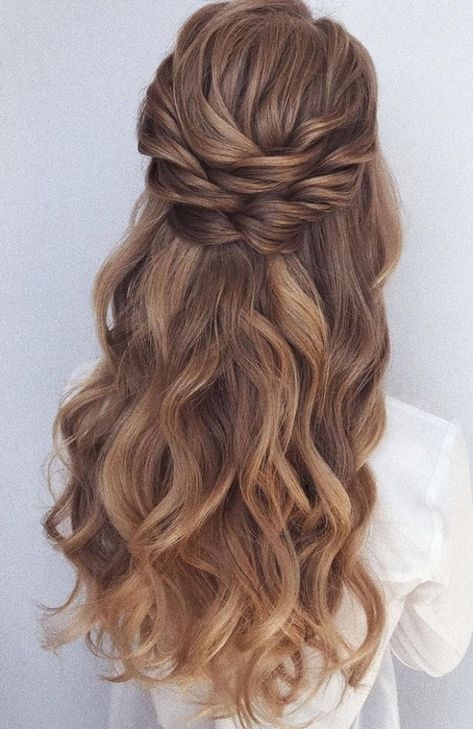 If you are a bride to be and a bit confused on what hairstyle you should go for on your wedding day then look... #cutehair #womenhairstyle #hairstyle Half Pony Hairstyles, Half Pony, Down Hairstyles For Long Hair, Half Updo Hairstyles, Pony Hairstyles, Long Hai, Half Updo, July 2022, Half Up Half Down Hair