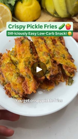 Pickle Fries, Egg Seasoning, Jar Of Pickles, Easy Low Carb Snacks, Low Carb Treats, Keto Snack, Lchf Recipes, Diet Snacks, Tasty Bites