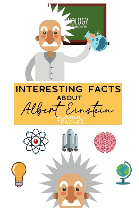 Albert Einstein Inventions, Albert Einstein Projects, Robert Einstein, Albert Einstein Costume, Facts About Albert Einstein, Albert Einstein For Kids, Homeschool Social Studies Curriculum, Einstein Project, Albert Einstein Facts